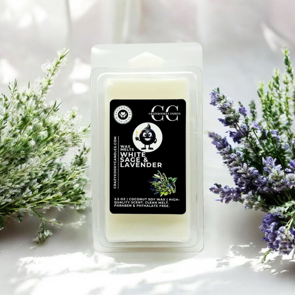 WHITE SAGE & LAVENDER - Wax Melts, Scented Coconut Soy, 3.5oz