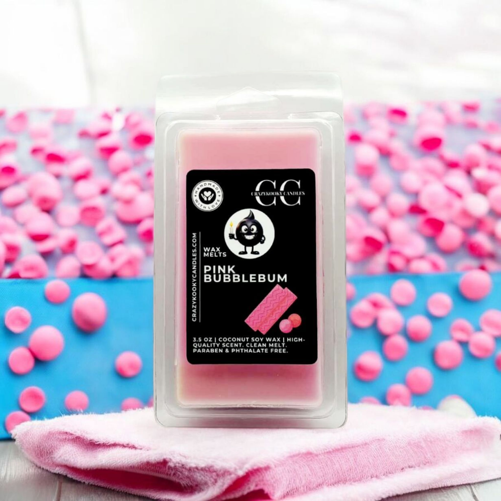 PINK BUBBLEGUM - Wax Melts, Scented Coconut Soy, 3.5oz