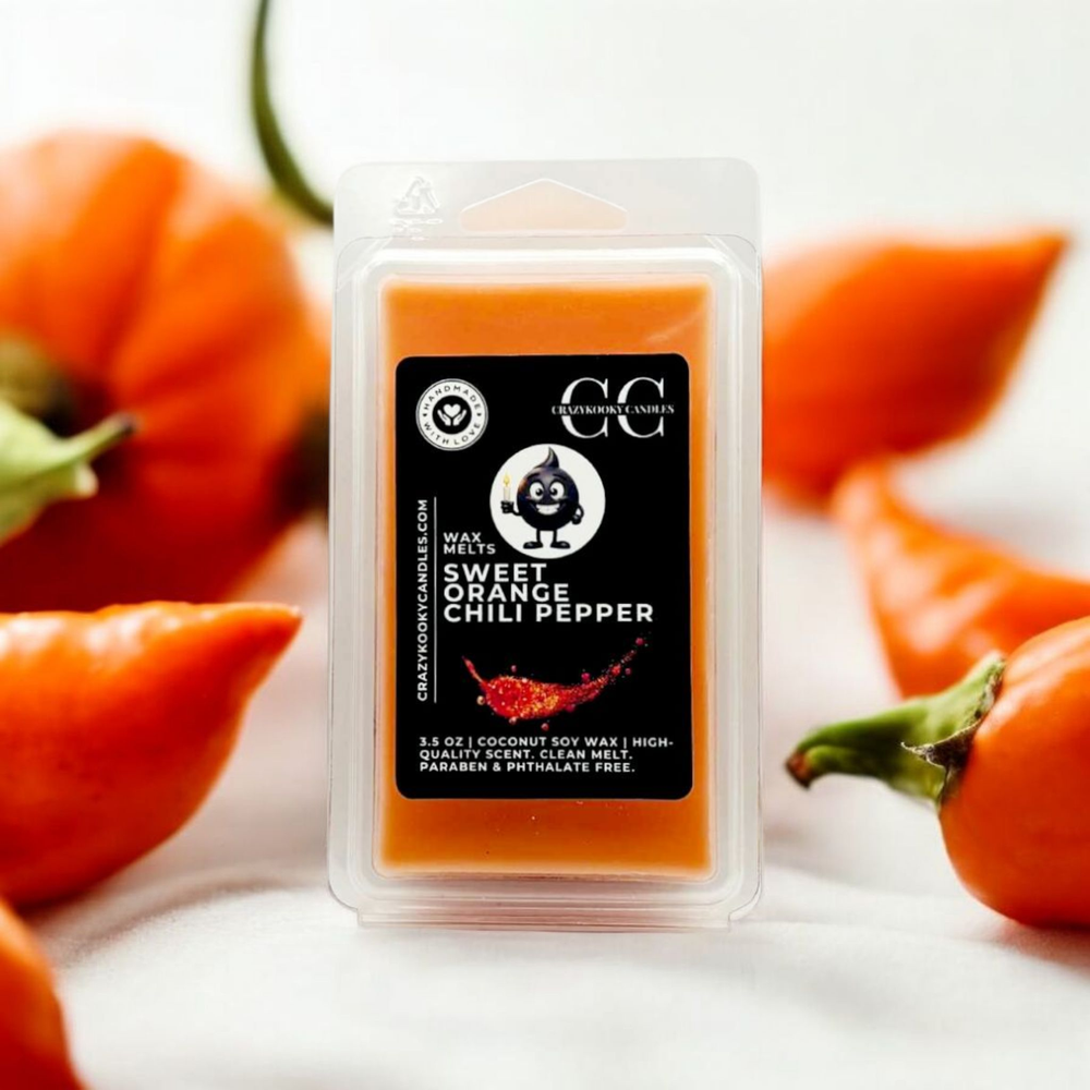 SWEET ORANGE CHILI PEPPER - Wax Melts, Scented Coconut Soy, 3.5oz