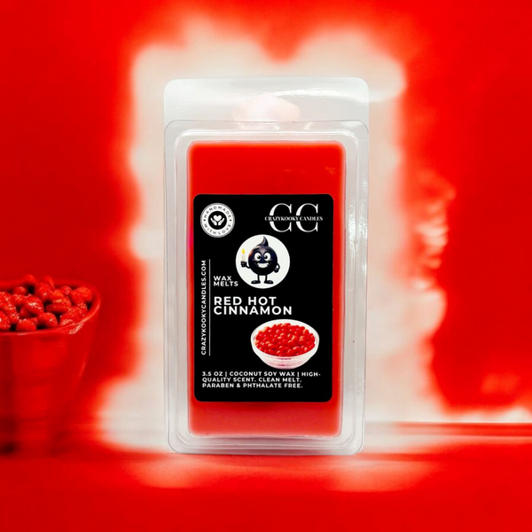 RED HOT CINNAMON - Wax Melts, Scented Coconut Soy, 3.5oz