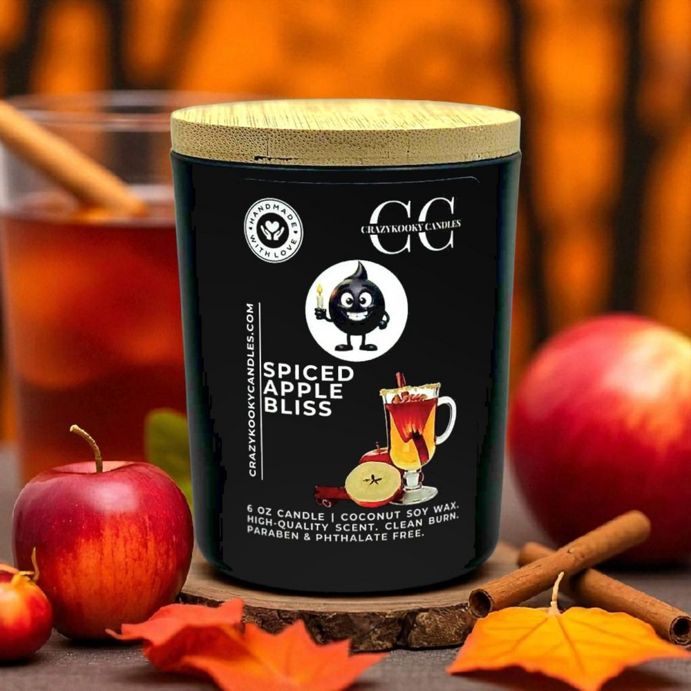 SPICED APPLE BLISS - Funny Candle, Scented Coconut Soy Candle, 6oz