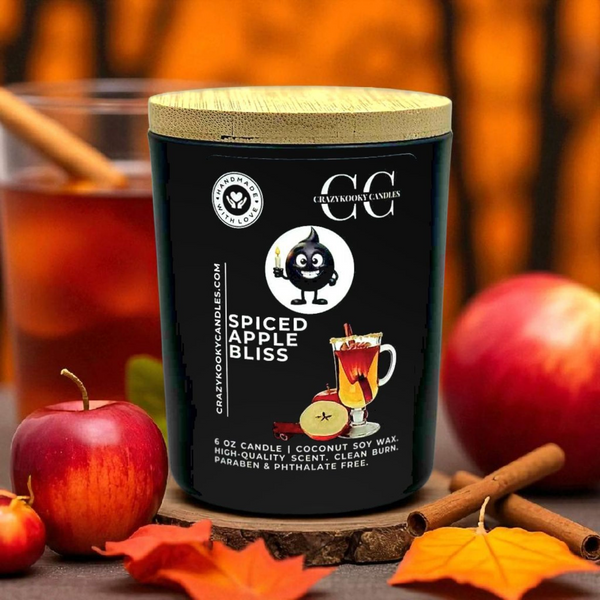 SPICED APPLE BLISS - Funny Candle, Scented Coconut Soy Candle, 6oz