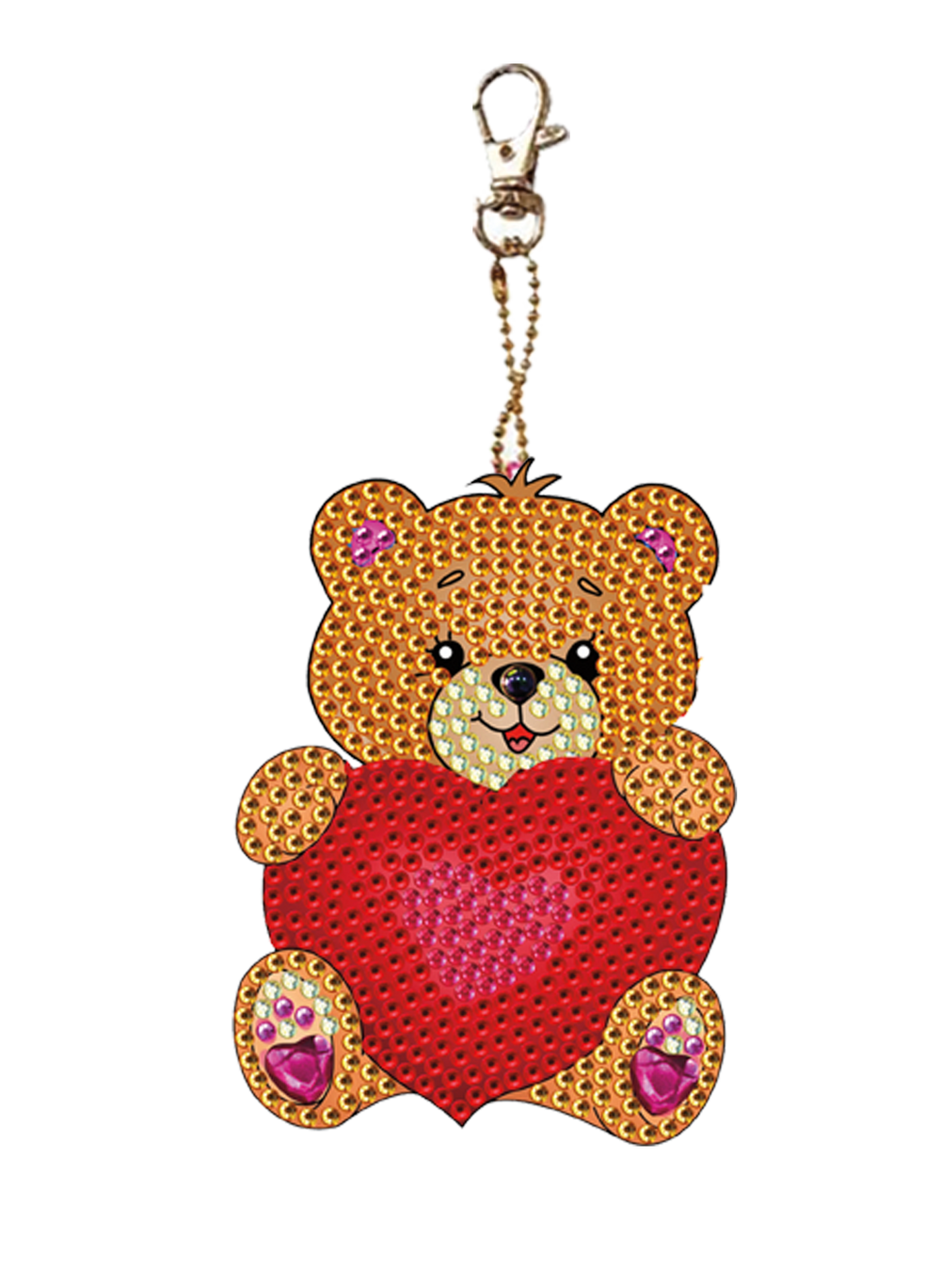 Diamond Art Caring Bear Keychain