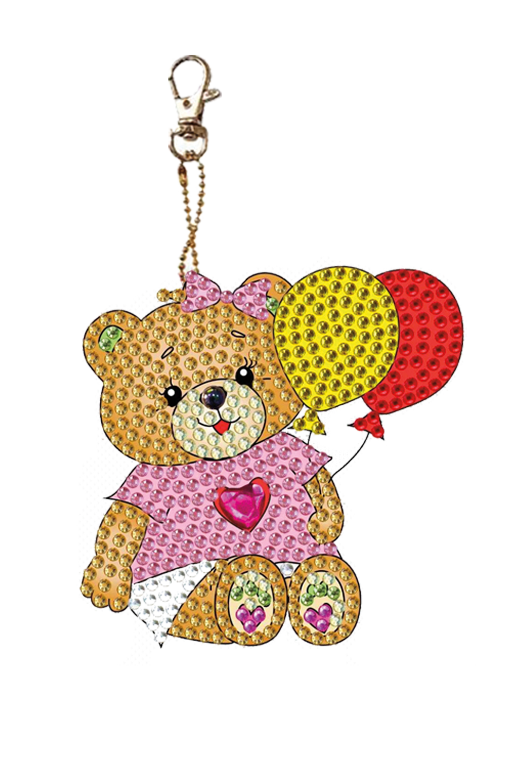 Diamond Art Balloon Bear Keychain