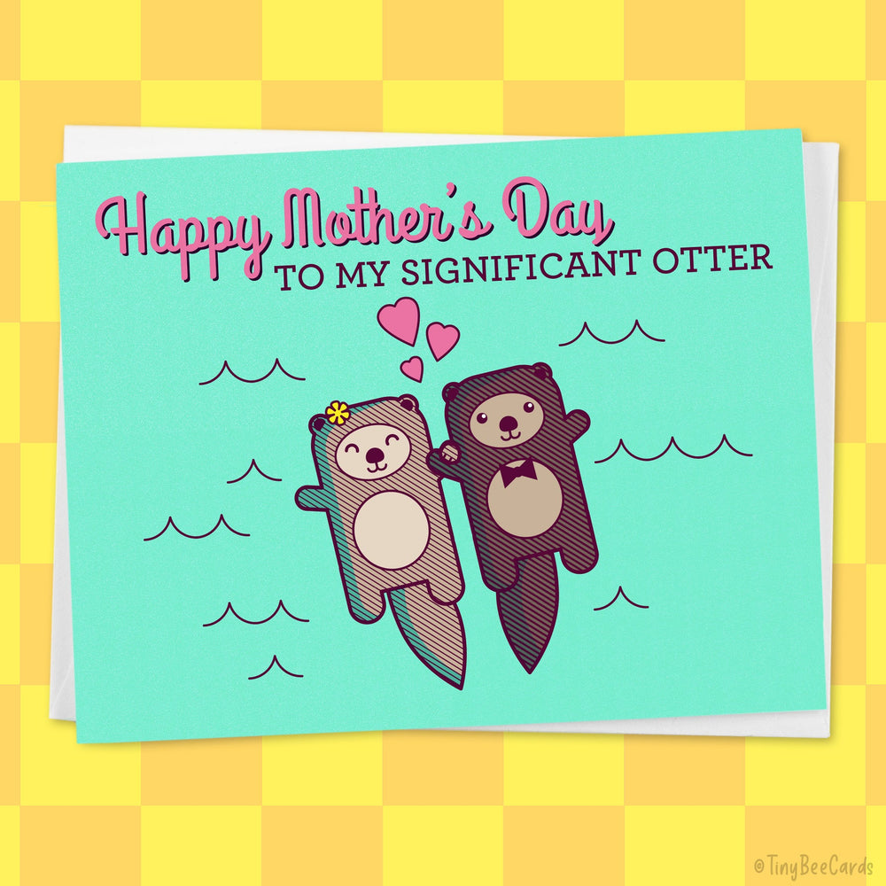 Cute Mother's Day Card for Wife "Happy Mother's Day to my Significant Otter"