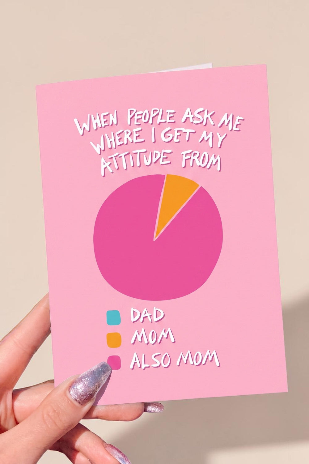 Funny Mom Card | Where I Get My Attitude From | Mother’s Day Card | Gift for Mom