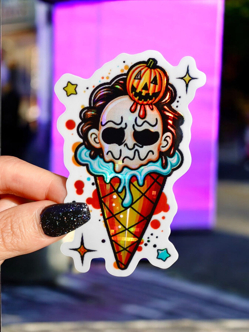 Horror Sundae Halloween Sticker