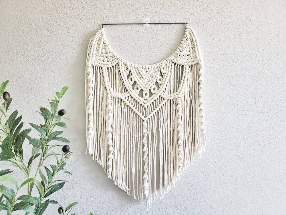 Semi circle macrame wall hanging