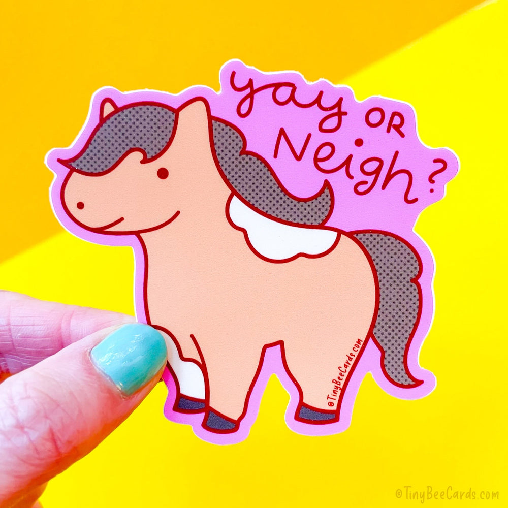 Horse Lover Vinyl Sticker Yay or Neigh Decal