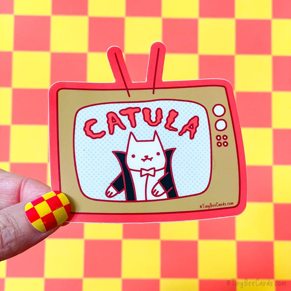 Catula Dracula Cat Scary Movie Vinyl Sticker