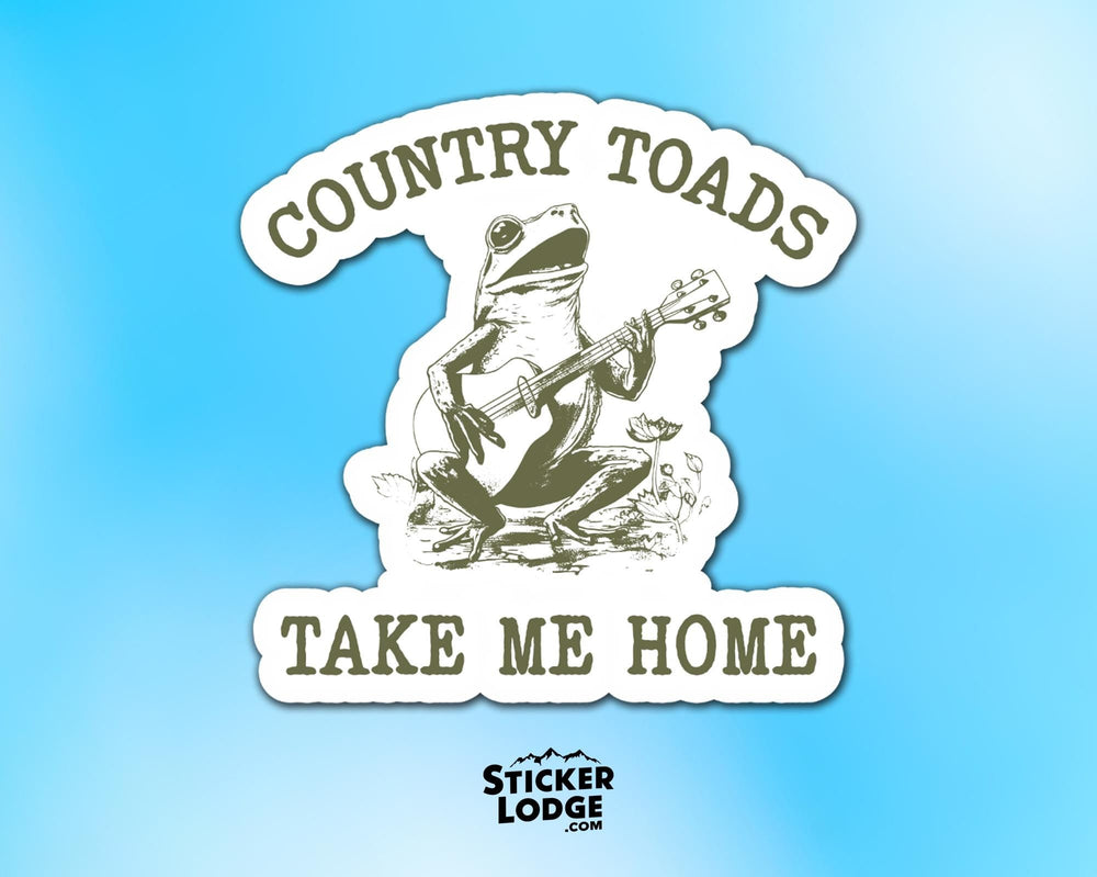 Country Toads Take Me Home Vinyl Sticker