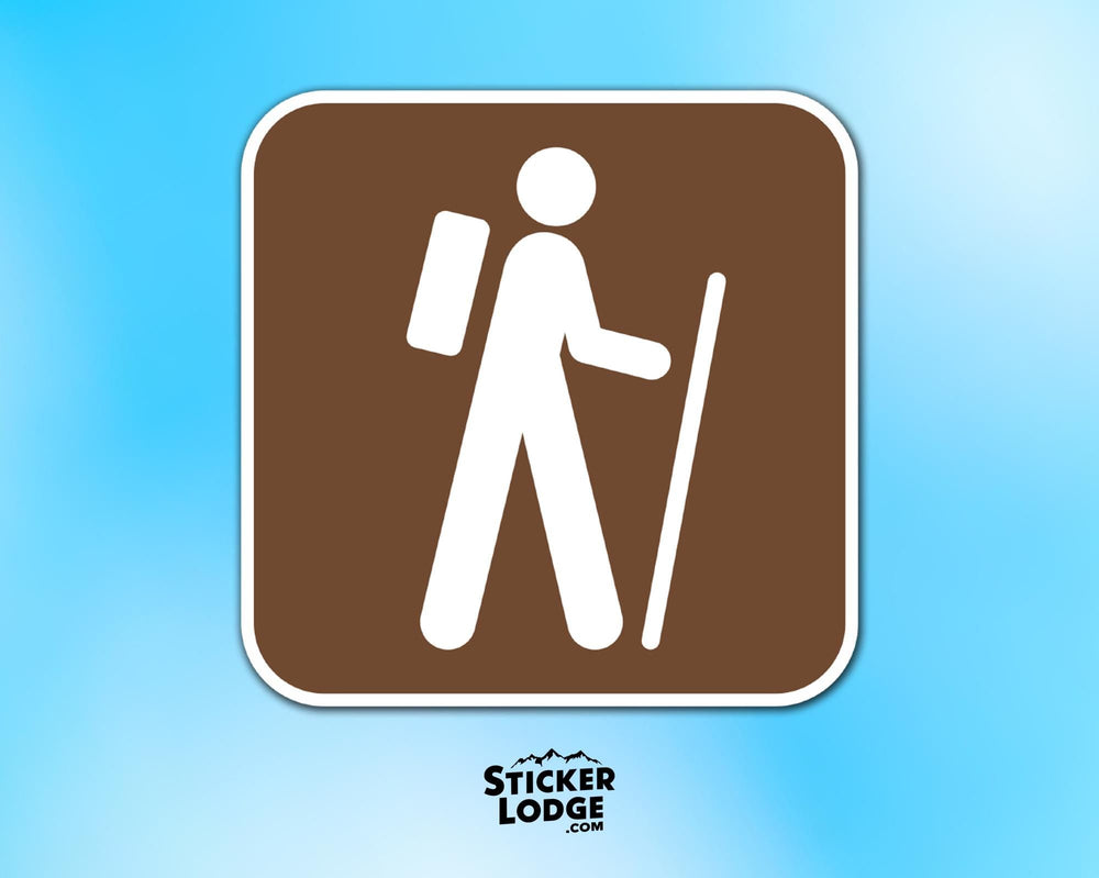 Hiking National Park Symbol Vinyl Sticker