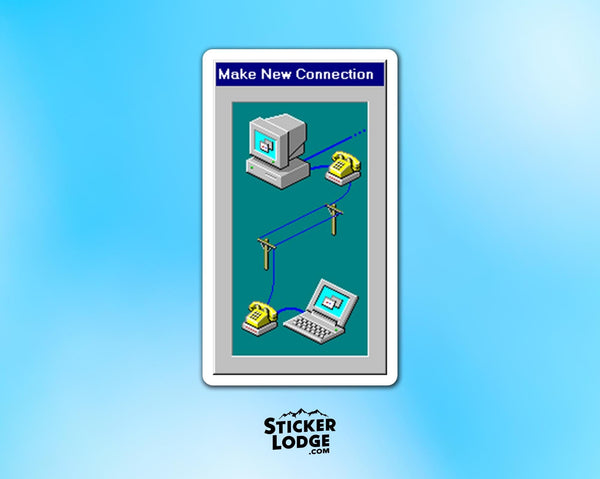 Windows 95 Dial Up Retro Vinyl Sticker