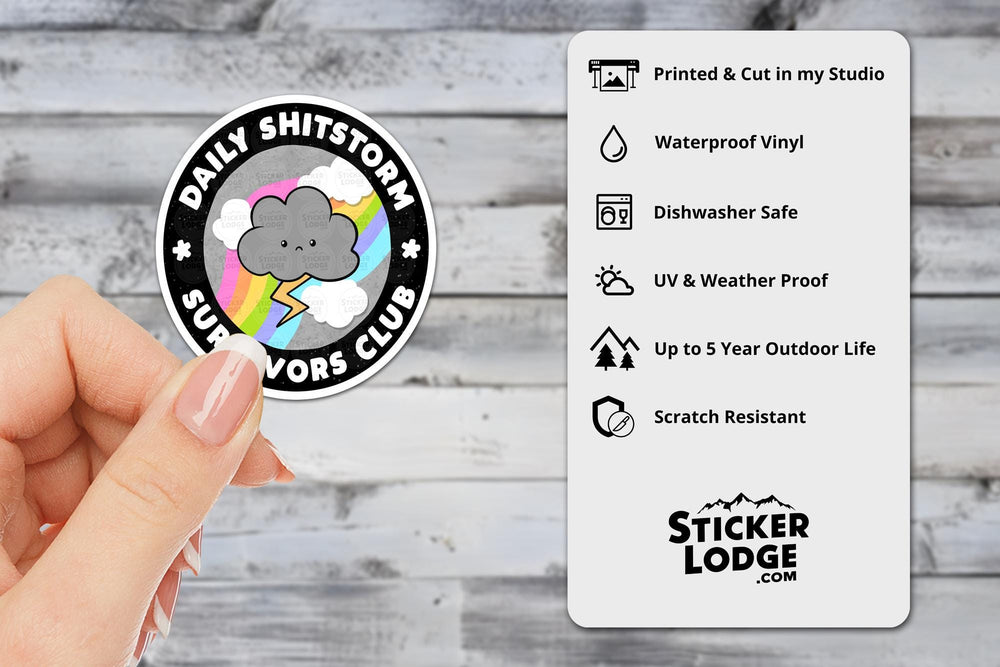 Daily Shitstorm Survivor Club Vinyl Sticker