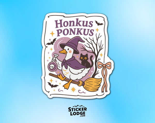 Honkus Ponkus Goose Witch Vinyl Sticker