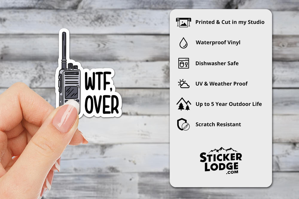 WTF, Over Vinyl Sticker