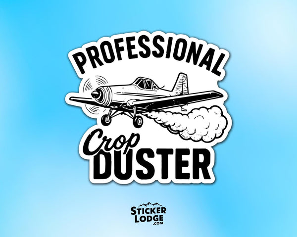 Professional Crop Duster Vinyl Sticker