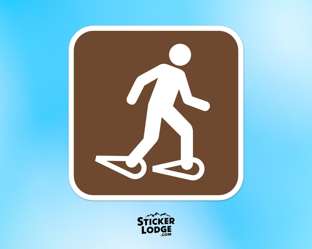 Snowshoeing National Park Symbol Vinyl Sticker