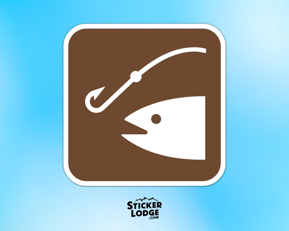 Fishing National Park Symbol Vinyl Sticker