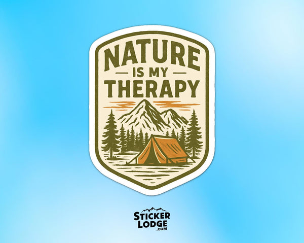 Nature Is My Therapy Vinyl Sticker