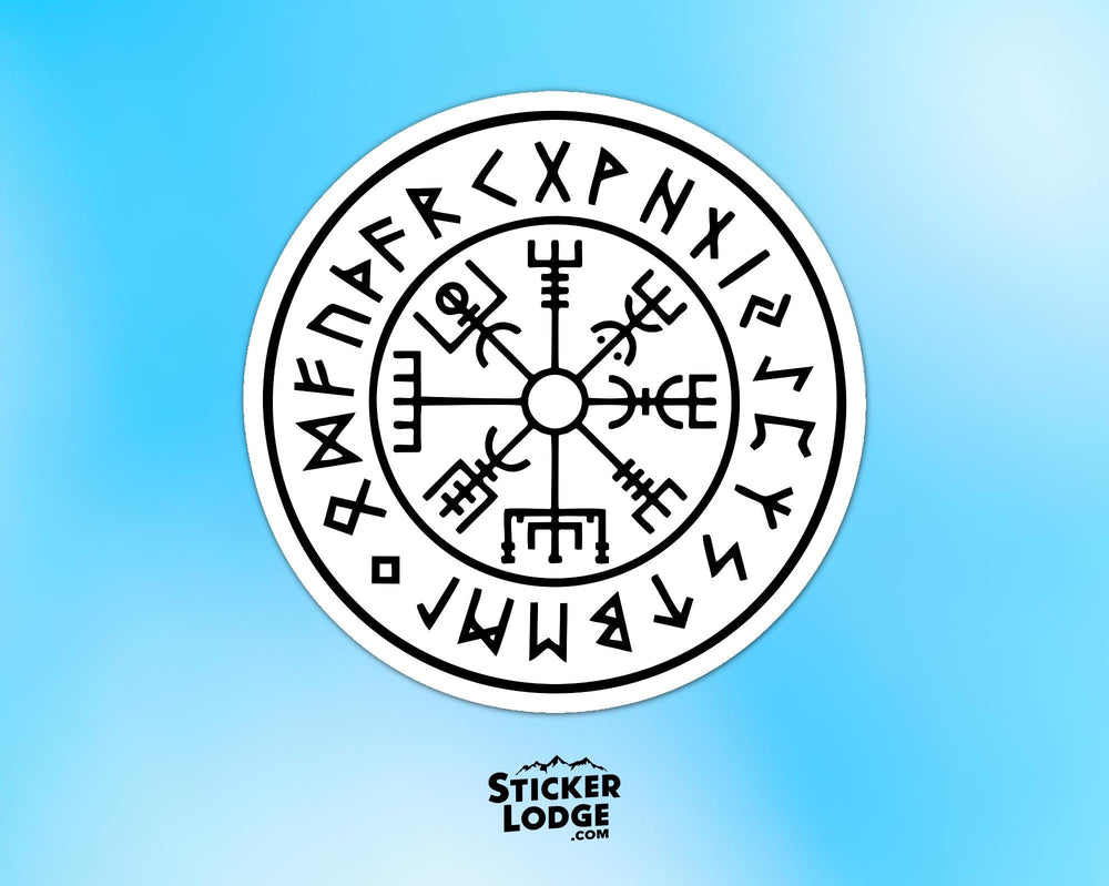 Viking Compass Vegvisir Rune Amulet Vinyl Sticker