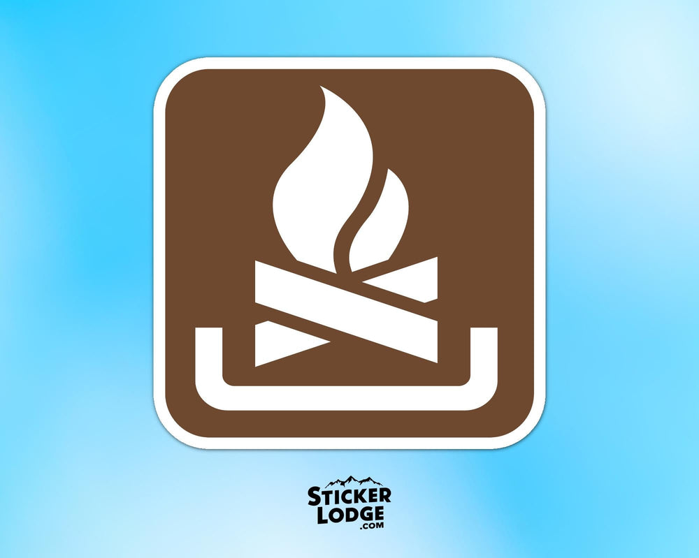 Campfire National Park Symbol Vinyl Sticker