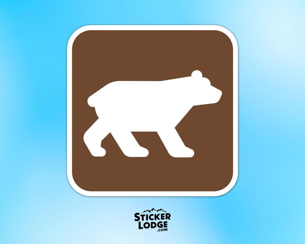 Bear Viewing National Park Symbol Vinyl Sticker