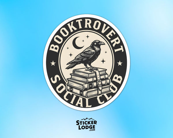 Booktrovert Social Club Vinyl Sticker