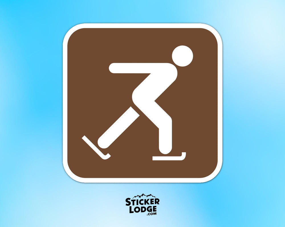 Ice Skating National Park Symbol Vinyl Sticker