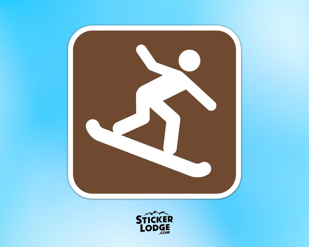Snowboarding National Park Symbol Vinyl Sticker