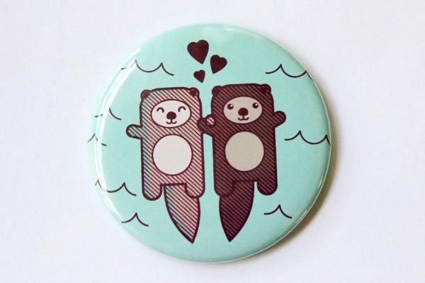 Otters Refrigerator Magnet or Pin