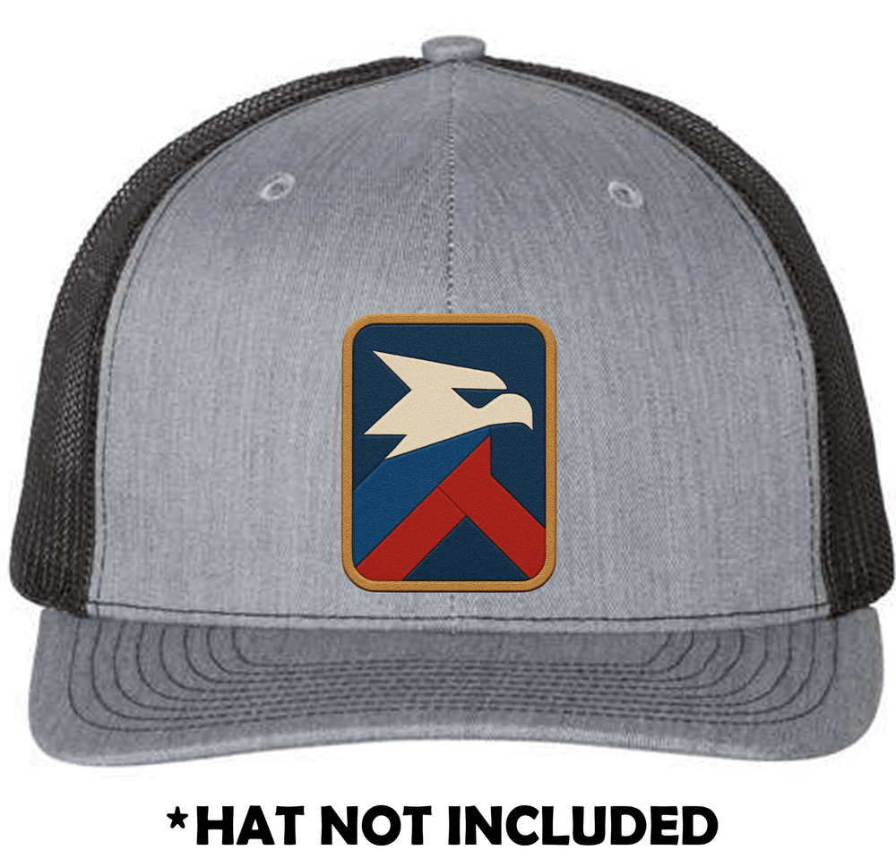 Red/White/Blue Eagle Head UV Printed Hat Patch