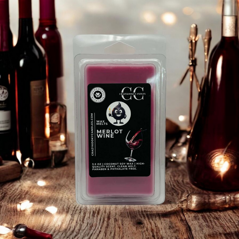 MERLOT WINE - Wax Melts, Scented Coconut Soy, 3.5oz
